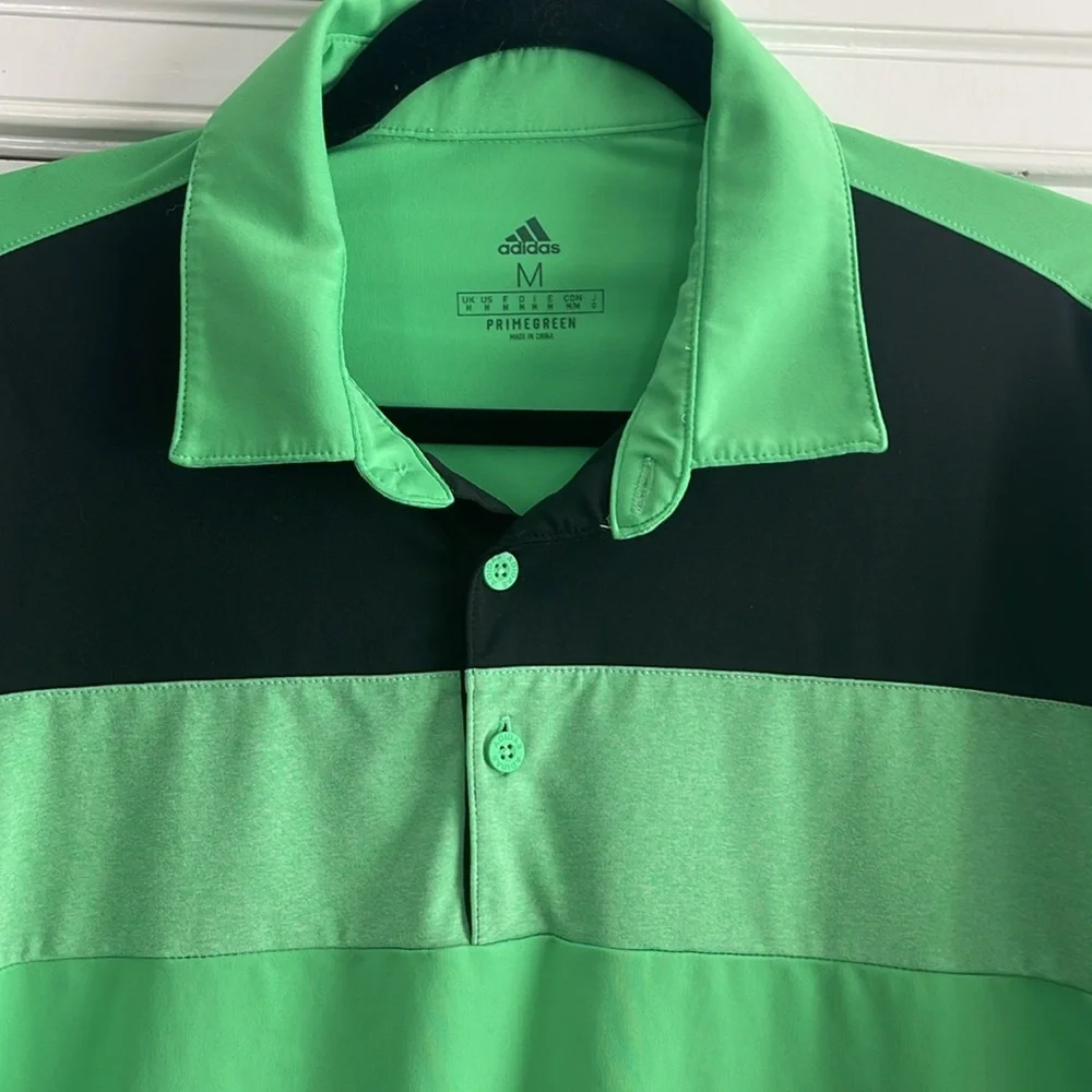Adidas men’s polo in prime-green size medium.